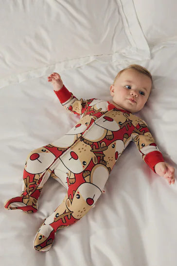 |BabyBoy| Macacão Estampado Com Personagem Vermelho Para Bebê (0 meses a 2 anos)