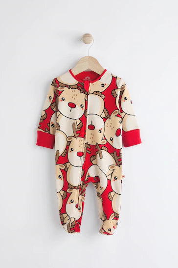 |BabyBoy| Macacão Estampado Com Personagem Vermelho Para Bebê (0 meses a 2 anos)