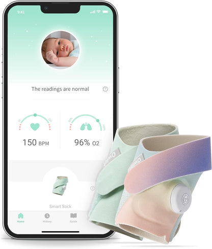 Owlet Smart Sock 3 - Baby Monitor - Rastreie frequência cardíaca, oxigênio e tendências de sono (0 a 18 meses)