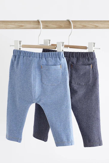 |Niña| Pack de 2 jeggings de bebé azul denim (0 - 2 años)