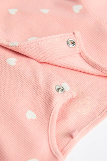 |BabyGirl| Pacote De 4 Pijamas Sem Pés Para Bebê Rosa (0 meses a 3 anos)