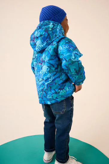 |Niño| Chaqueta impermeable - Navy Graffiti (3 meses a 7 años)