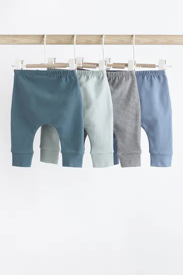 |Niña| Juego de 4 leggings para bebé - Azul verdoso