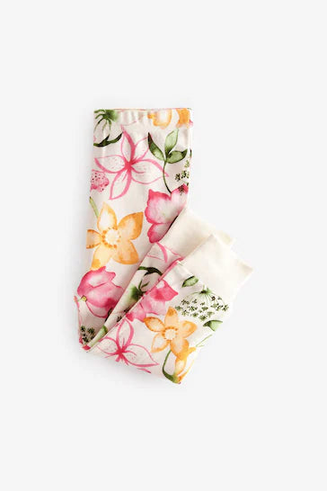 |BigGirl| Pacote De 3 Pijamas Estampados De Fada Rosa/Creme (9 meses a 12 anos)