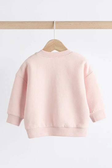 |Niña| Conjunto de Sudadera y Chándal Hello Bear Rosa para Bebé