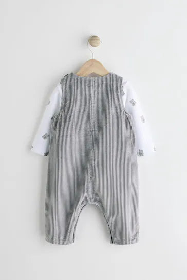 |BabyGirl| Conjunto De Macacão e Macacão Para Bebê - Urso Cinzento (0 meses a 2 anos)