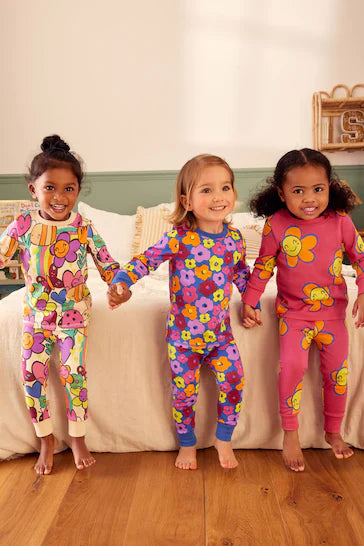 |Niña| Pack de 3 pijamas estampados Personaje rosa/azul (9 meses a 12 años)