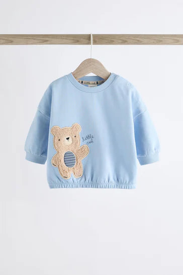 |BabyBoy| Conjunto Moletom E Leggings Bebê - Urso Azul