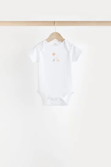 |BabyGirl| Conjunto De 5 Peças De Algodão Orgânico Branco Para Bebé (0-9 meses)