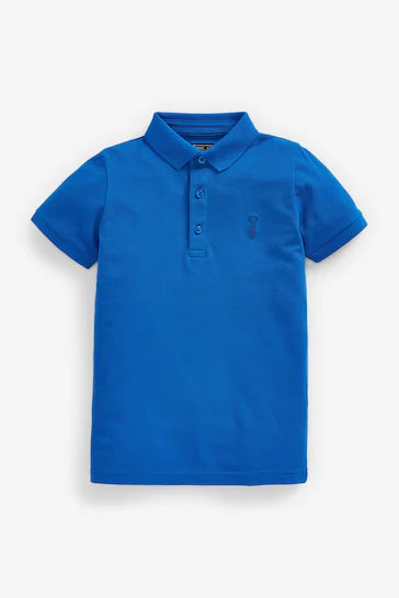 |Boy| Camisa Polo De Manga Curta -Cobalt Blue (3-16 anos)