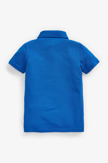 |Boy| Camisa Polo De Manga Curta -Cobalt Blue (3-16 anos)