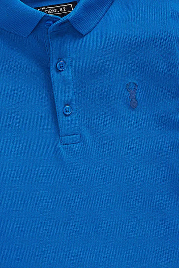 |Boy| Camisa Polo De Manga Curta -Cobalt Blue (3-16 anos)