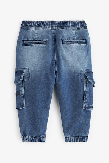 |BigBoy| Jeans Comfort Cargo - Mid Blue Denim (3 meses a 7 anos)