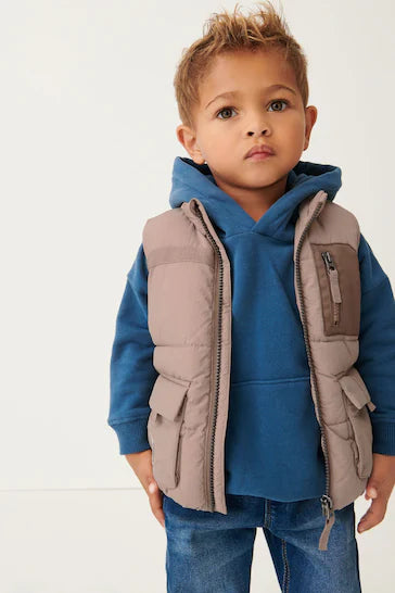 |Boy| Gilet Acolchoado - Stone (3 meses-10 anos)