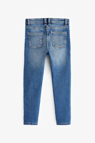 |Girl| Jeans Skinny De Ajuste Regular - Mid Blue (3-16 anos)