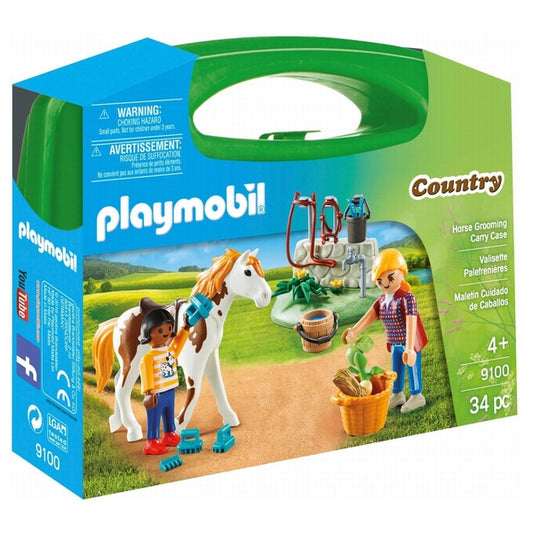 Playmobil - Maleta de transporte de cuidados para cavalos