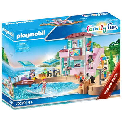 Playmobil - Sorveteria divertida para a família à beira-mar