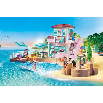 Playmobil - Sorveteria divertida para a família à beira-mar