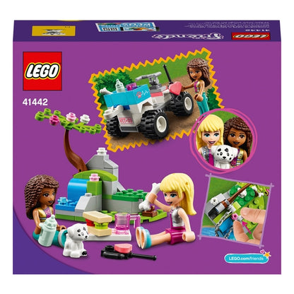 LEGO 41442 - Conjunto de brinquedos de moto quadriciclo e buggy de resgate da clínica veterinária