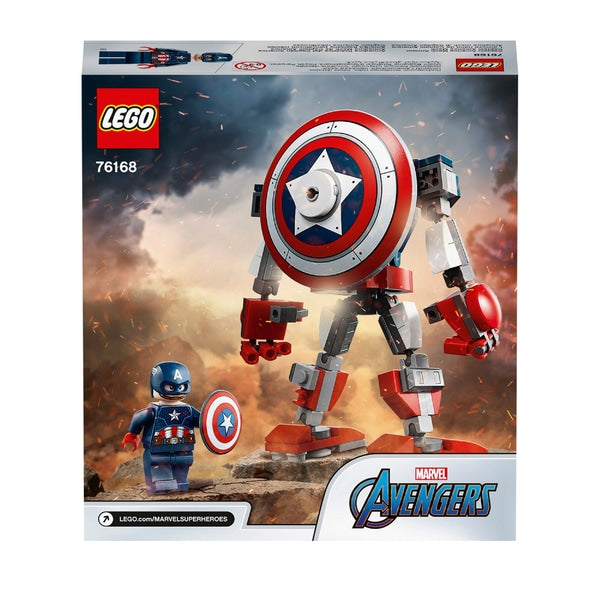 LEGO 76168 Marvel's Avengers Super Heroes Armadura Mecánica del Capitán América 