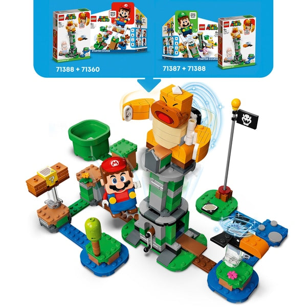 LEGO 71388 - Conjunto de expansão Super Mario Boss Sumo Bro Derrubar Torre