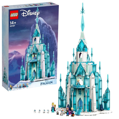 LEGO 43197 - Brinquedo de construção da princesa Disney, o castelo de gelo