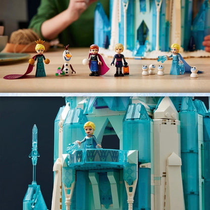 LEGO 43197 - Brinquedo de construção da princesa Disney, o castelo de gelo