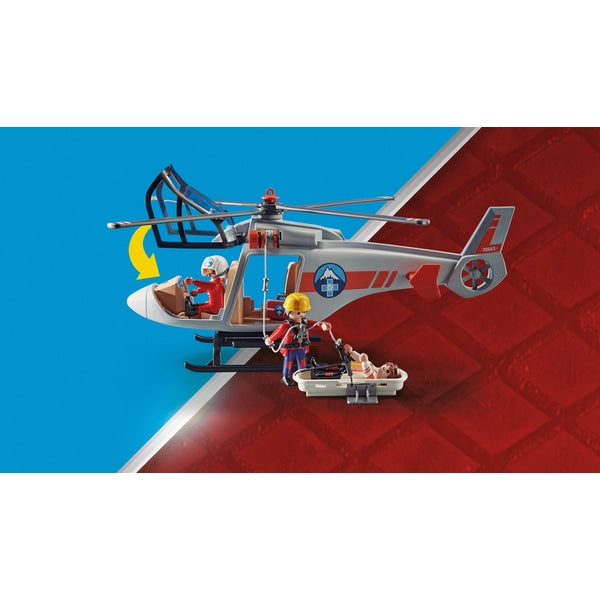 Playmobil 70663 - Rescue Action Canyon Airlift Operação Resgate de Helicóptero