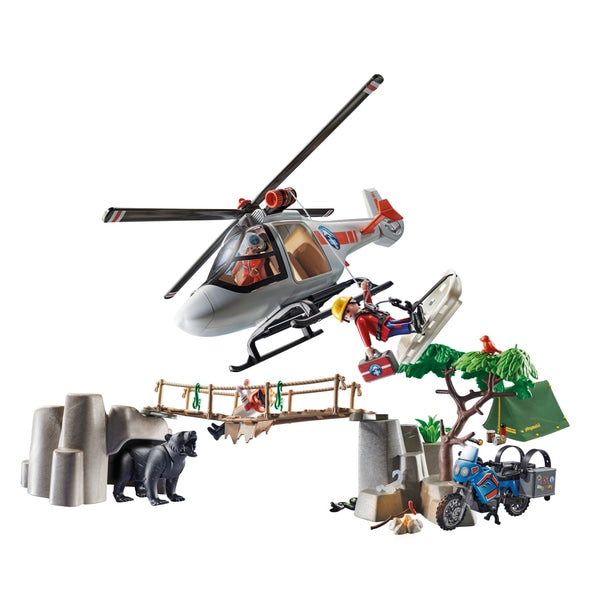 Playmobil 70663 - Rescue Action Canyon Airlift Operação Resgate de Helicóptero