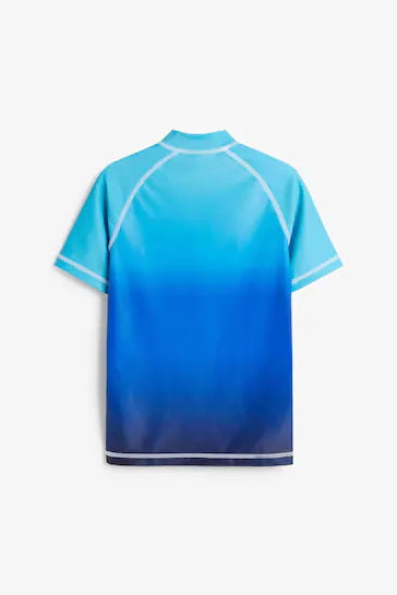 |Niño| Camiseta sin mangas Sunsafe Rash - Azul Ombre (3-16 años)