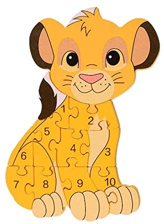 Orange Tree Toys Disney Lion King Simba Wooden Number Puzzle