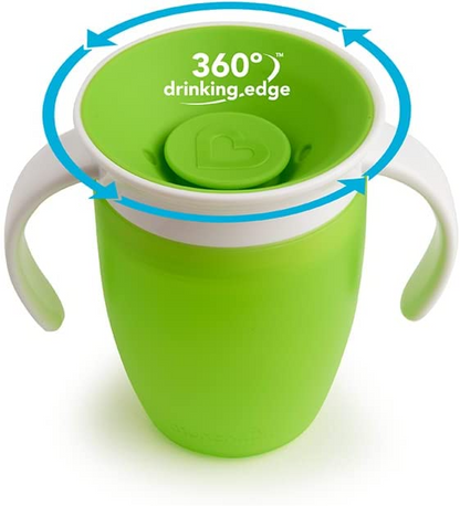 Munchkin Miracle 360 Trainer Cup, verde, 7 onças 207 ml, 2 unidades