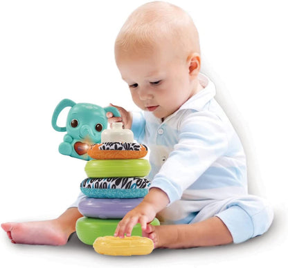 VTech Stack & Link Anéis de Desenvolvimento com Chocalho Elefante (6 a 36 meses)