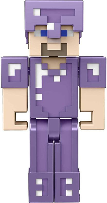 Minecraft Quarto encantador com figura e acessórios de Steve de 3,25 pol.