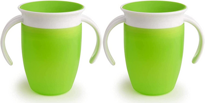 Munchkin Miracle 360 Trainer Cup, verde, 7 onças 207 ml, 2 unidades