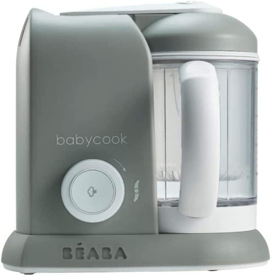 BEABA - Babycook Solo - Procesador, Batidora, Cocción Rápida al Vapor - Gris 