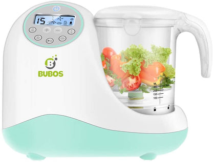 Bubos 5-em-1 Smart Food Processador a vapor e Liquidificador Integrado