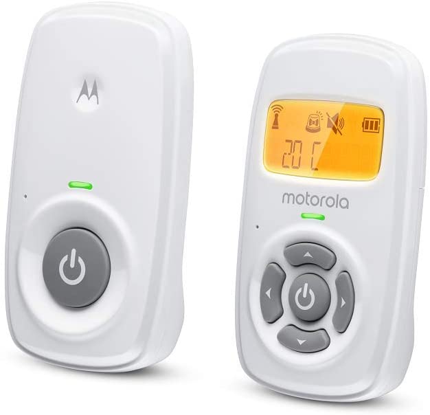 Motorola MBP24 Audio Baby Monitor com display de temperatura ambiente