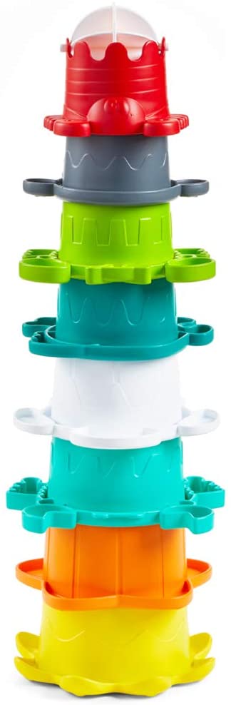 Vasos apilables Infantino con molino de agua, juego de 8 piezas