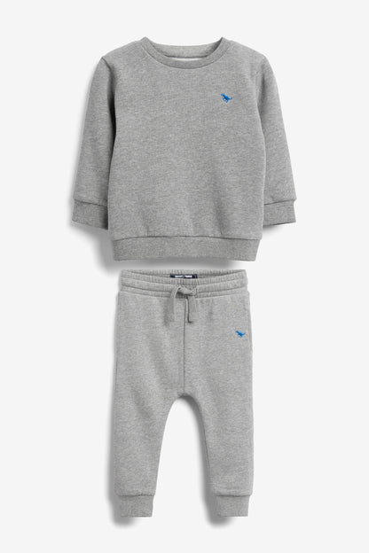 |BabyBoy| Conjunto de Moletom - Cinza - (3 meses-7anos)