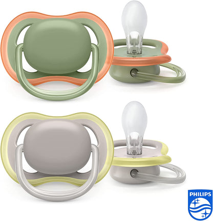 Philips Avent Ultra Air Soother 2 Pack - chupeta sem BPA para bebês de 6 a 18 meses (modelo SCF085/20)