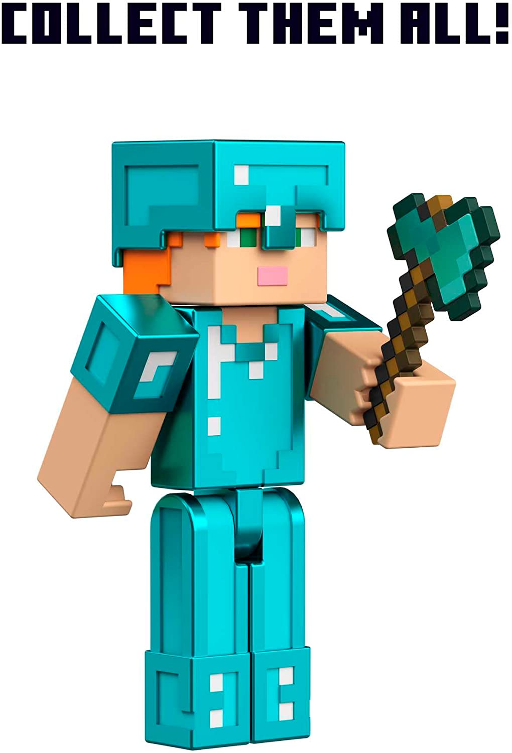 Minecraft Craft-A-Block Figuras sortidas, personagens de videogame pixelados autênticos, brinquedo de ação para criar, explorar e sobreviver, presente colecionável para fãs de 6 anos ou mais