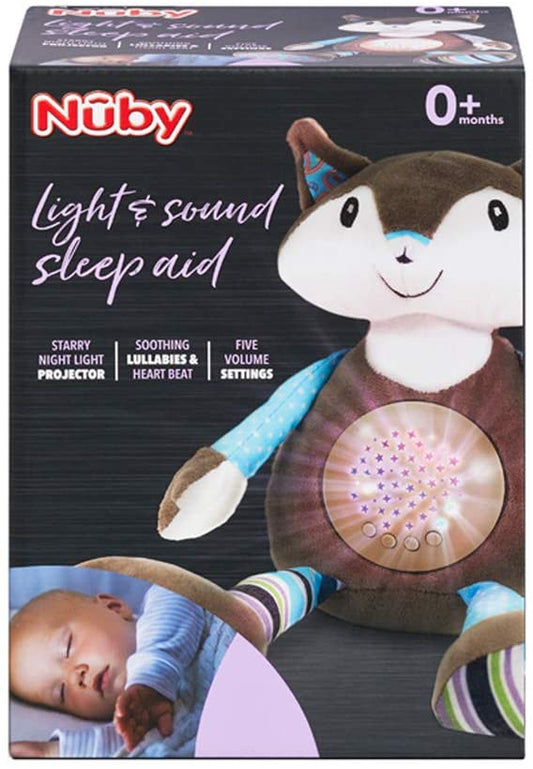 Nuby Luz e som projetor musical auxiliar para dormir