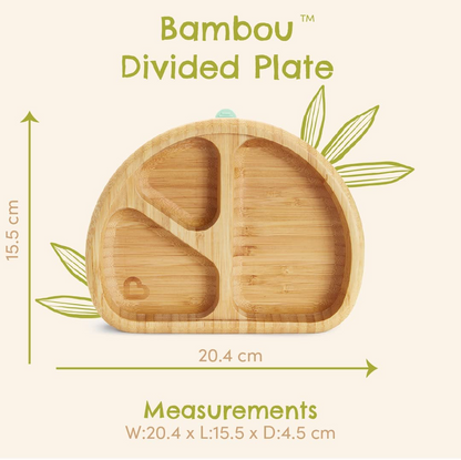 Munchkin Conjunto de Desmame de Bambu – Tigela e prato de sucção de bambu 5oz/ 147ml. Perfeito para Baby Led Weaning