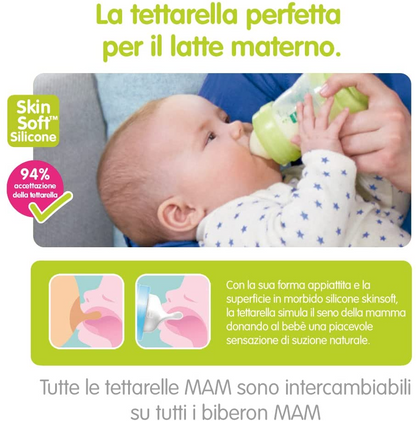 MAM Easy Start Anti-Colic Starter Set 0+ Meses, Conjunto de 2 mamadeiras MAM Easy Start 130ml e 260ml com MAM Start Nanò Chupeta 0-2meses, Azul