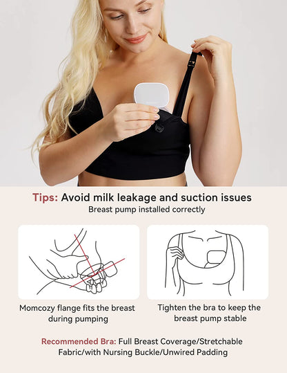 Bomba de leite Momcozy Hands Free S9 Pro atualizada, extratora