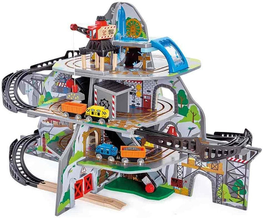 Hape - Juego de trenes de madera Mighty Mountain 