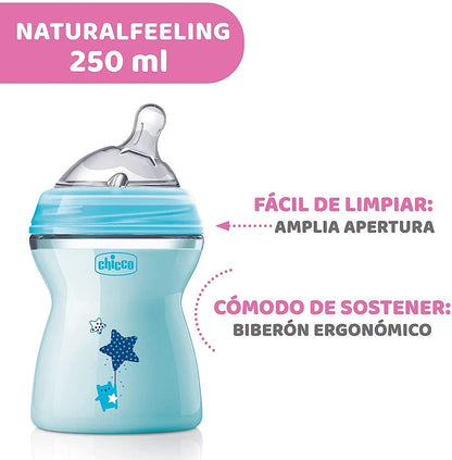 Chicco Mamadeira Anti-Cólica Natural Feeling para 2+ Meses 250 ml