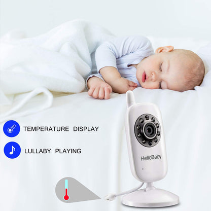 HelloBaby - Babá Eletrônica para bebês com tela LCD e visão noturna infravermelha