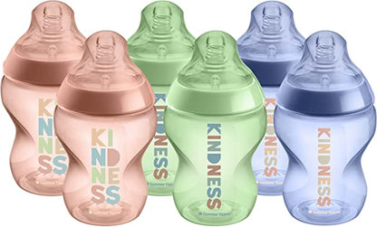 Tommee Tippee - Biberones anticólicos 260 ml Kit con 6 piezas - Kindness 